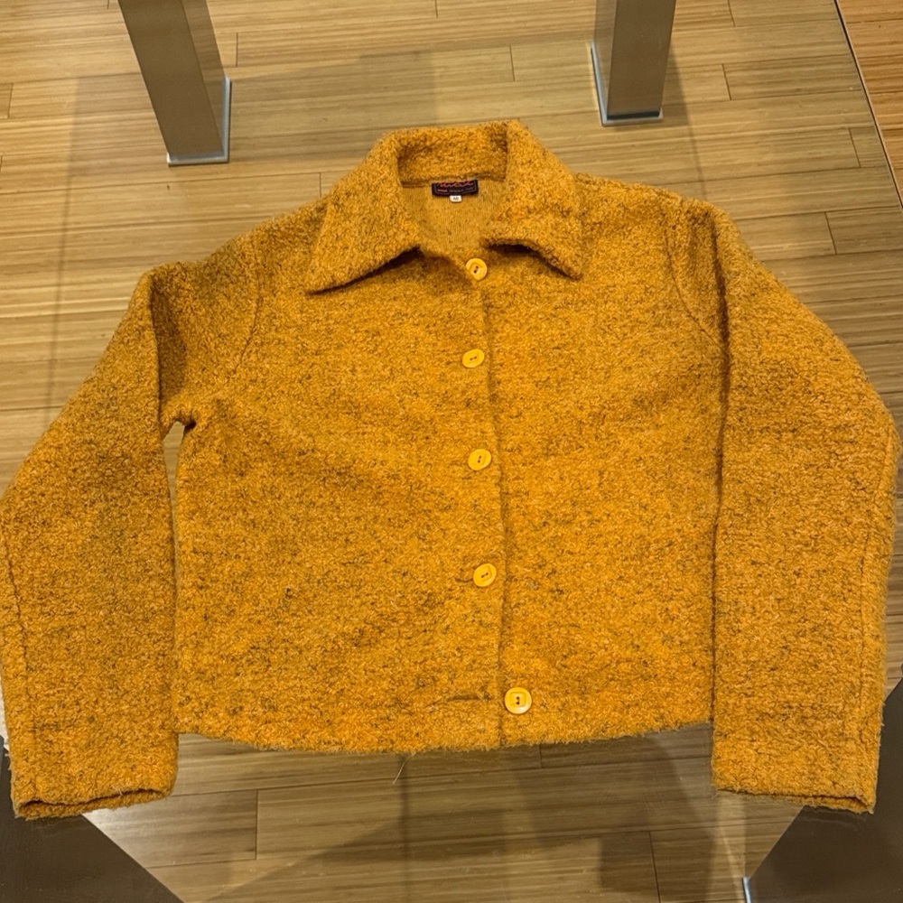 Cozy Vintage  Max Mustard Button-Up Jacket size 46